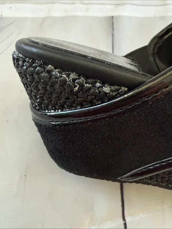 Donald J. Pliner Gyer Leather Black Wedge Sandals - Image 14