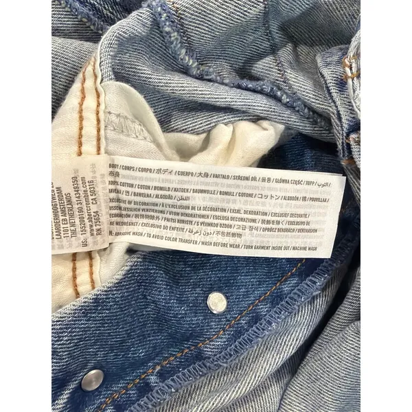 Abercrombie & Fitch Overalls Womens Blue Distressed Denim M - Image 8