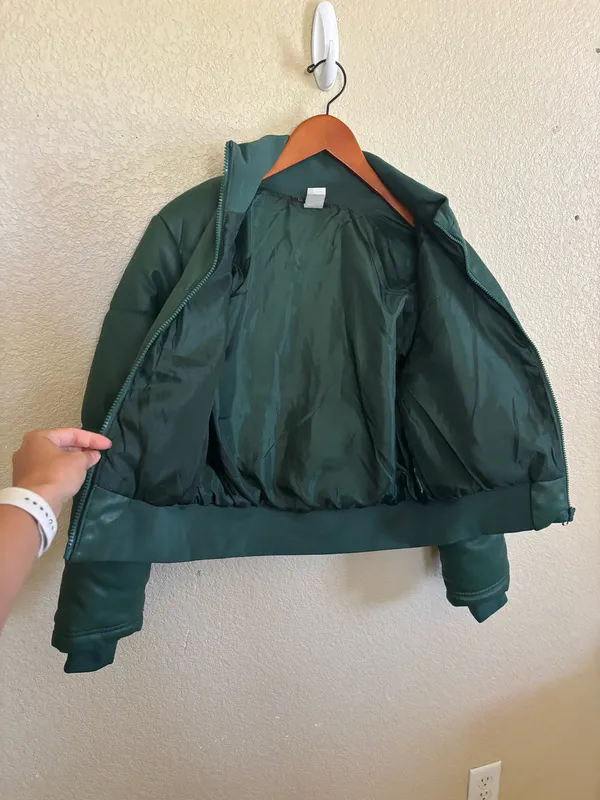 Green Ci Sono Puffer Jacket - Image 5