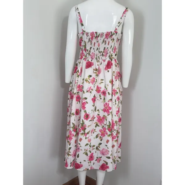 Scarlet Darkness Women Sundress Floral Printed Corset Ruched Bust Cami Flowy M - Image 7