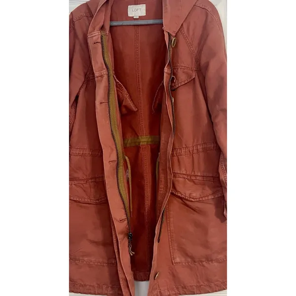 Ann Taylor burnt orange Jacket / Coat Women's size XS Knee Length Hood - Image 12
