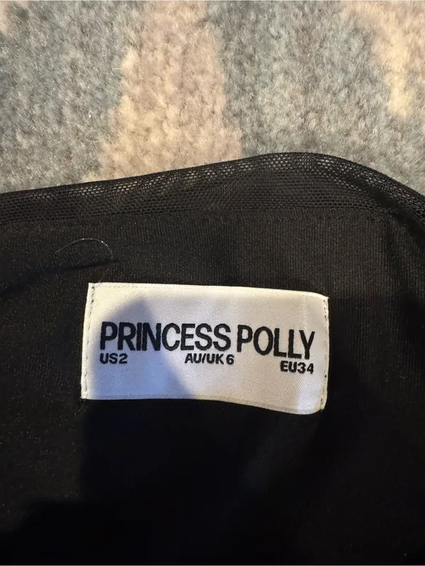 Black Ruched Off-Shoulder Bodysuit Princess Polly NWOT size 2 - Image 2