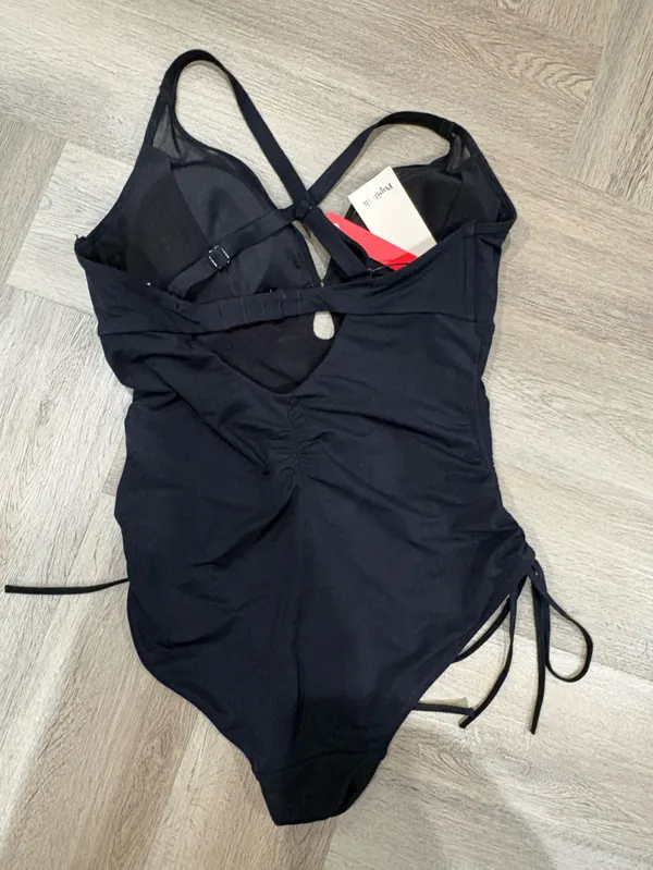 Popilush Plunge High Cut Adjustable Side Ties One-Piece Swimsuit Size L - Image 11