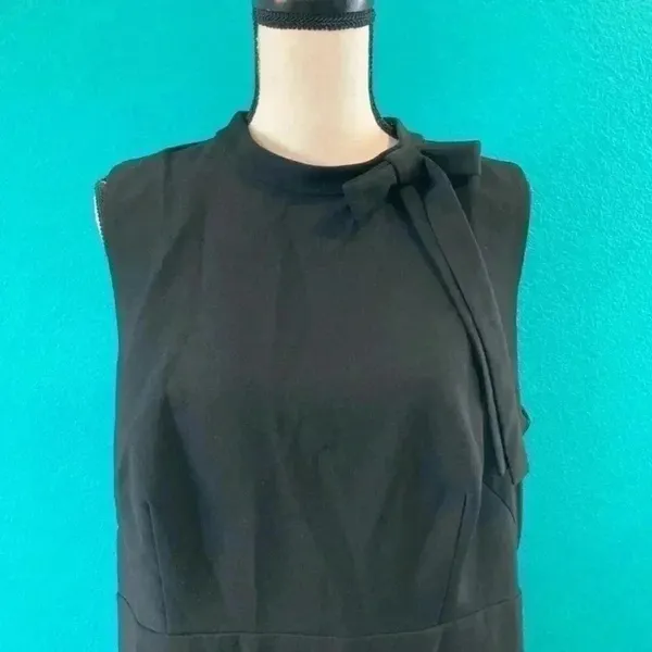 Eloquii black tie neck dress in size 16 - Image 2
