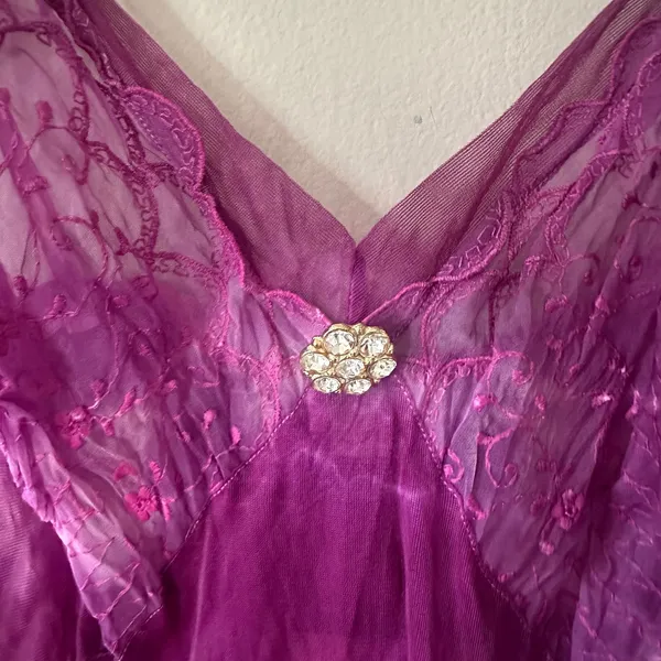 Frida Purple Tie Dye Lace Midi Dress Size S/M - Image 8