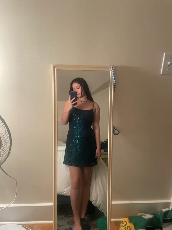 Altar'd State Green Sequin Dress - Image 4