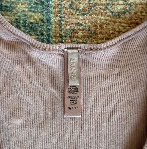 SKIMS Cotton Tank Pink Rib - Image 2