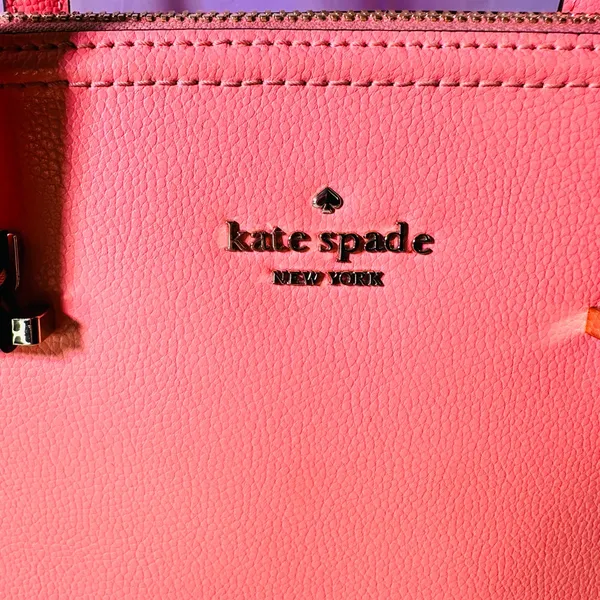kate spade Coral Pink Leather Dome Tote - Image 8