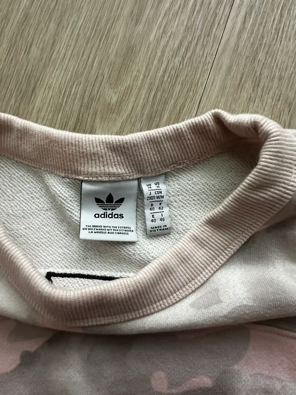 Adidas Pink Camo Crewneck Sweatshirt - Image 4