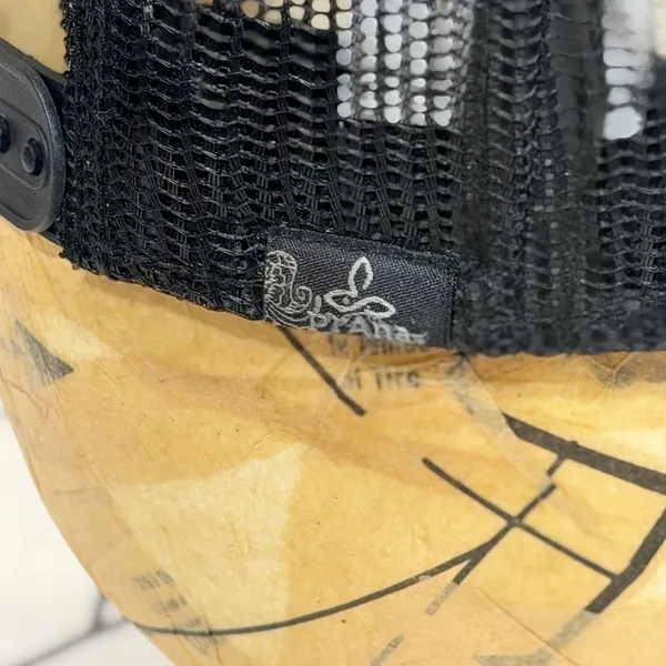 Prana Trucker Hat OS Peach Grey Black Shine Moon Snapback Mesh Cap‎ - Image 9