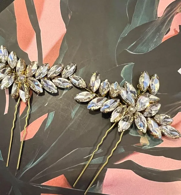 Jeweled Wedding hair Pins - Image 9