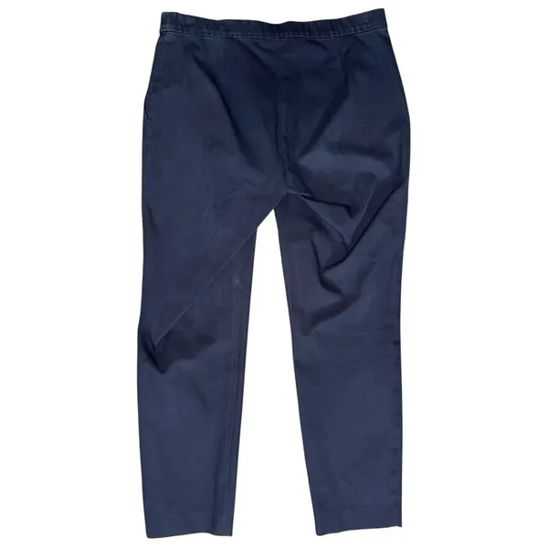 Theory Women’s Size 8 Navy Blue Thaniel Approach Cotton Stretch Trousers Pants - Image 5