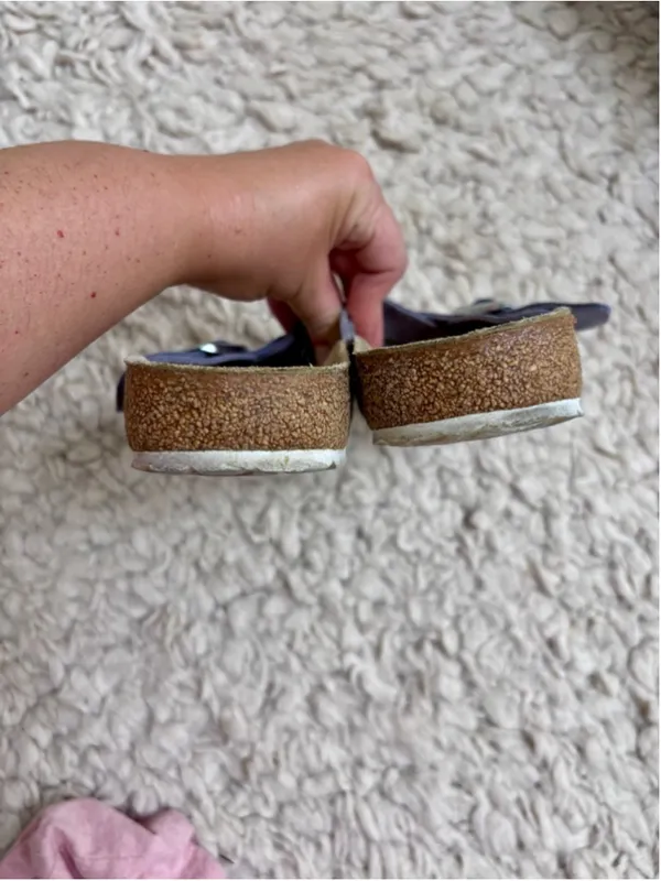 Women's Birkenstock Siena Suede Sandals Purple Shimmer Cross Strap Size 9 40 - Image 6