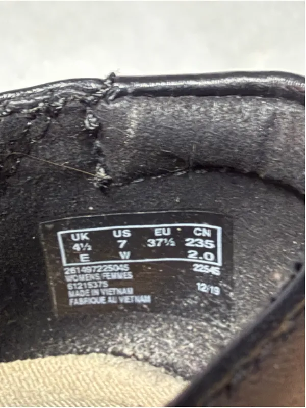 Clarks Black Leather Loafers Size 7 - Image 3