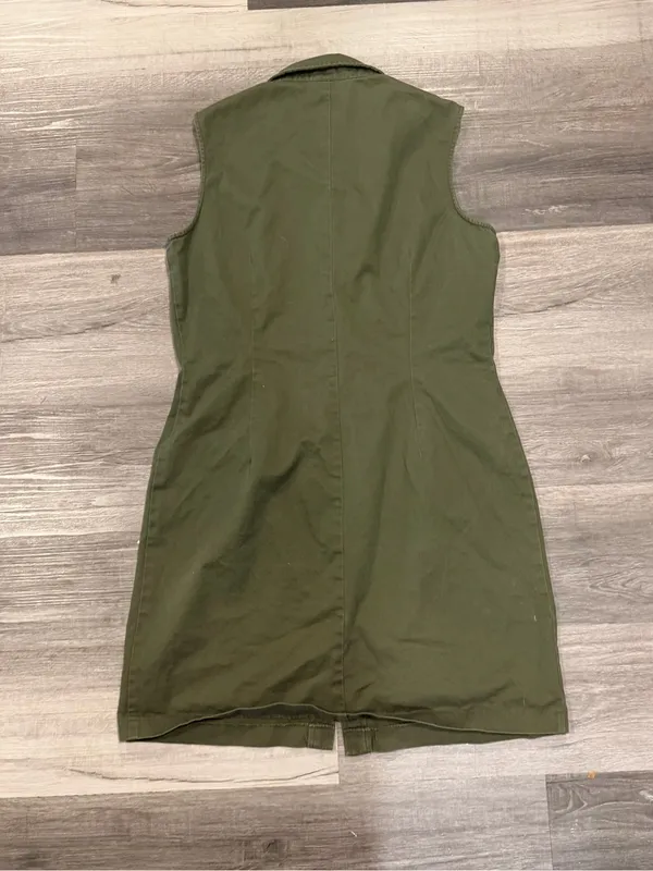 Boutique Europa Womens Green Sleeveless Button Down Collared Sleeveless Dress 14 - Image 6