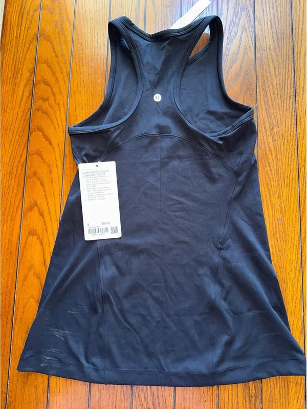 Lululemon Love Organic Cotton Crewneck T-Shirt Hip-Length Black Size Small NWT - Image 2