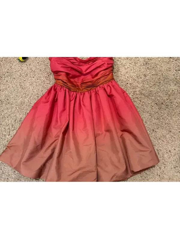 Anthropologie Vineet Bahl Strapless Gradient Pink to Brown Dress Size 2 - Image 2