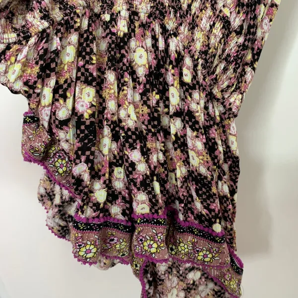 Poupette St. Barth Women's Boho Pink Fressia Amora Romper Size Small - Image 8