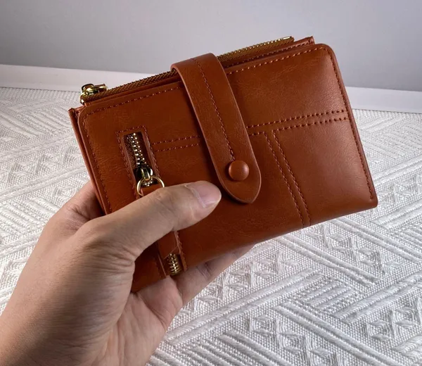 Wallet for Women,Trifold Snap Closure Wallet,Credit Card Holder Coin Purse - Image 10