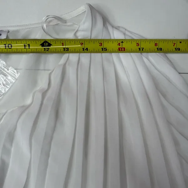 NEW Anthropologie Elegant White Endless Rose V-Neck Chiffon Romper size M - Image 6