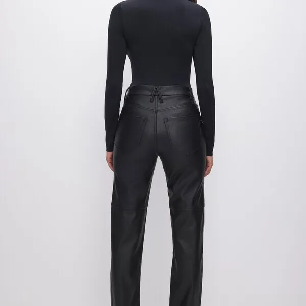 NWT GOOD AMERICAN - Good Boy Faux Leather Pants - $189 - Size 4 - Image 2