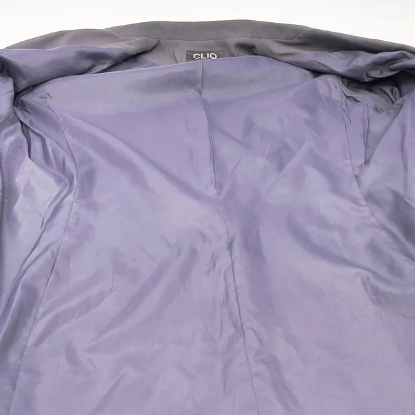 Clio Women Blazer 16 Longline Purple Oversized Career Workwear 90s‎ Minimalist - Image 6