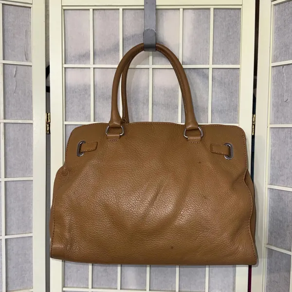 MICHAEL‎ KORS HAMILTON HOBO SHOULDER SATCHEL TOTE BAG Brown LEATHER - Image 3