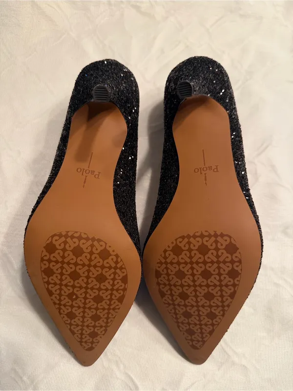 Linea Paola Black Sequins Pumps Shoes NWT Size 9M - Image 5