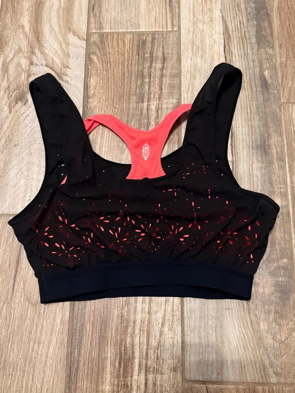 Free People Movement Laser Cut Double Layer Sports Bra - Image 3