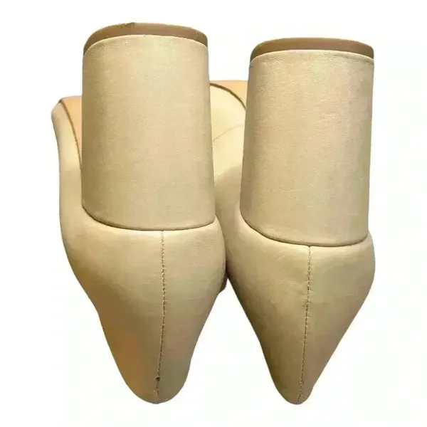 1.State Saffy Block Heel Pointy Toe Pump, Nude Leather, Womens Size 8.5 M / 39 - Image 6