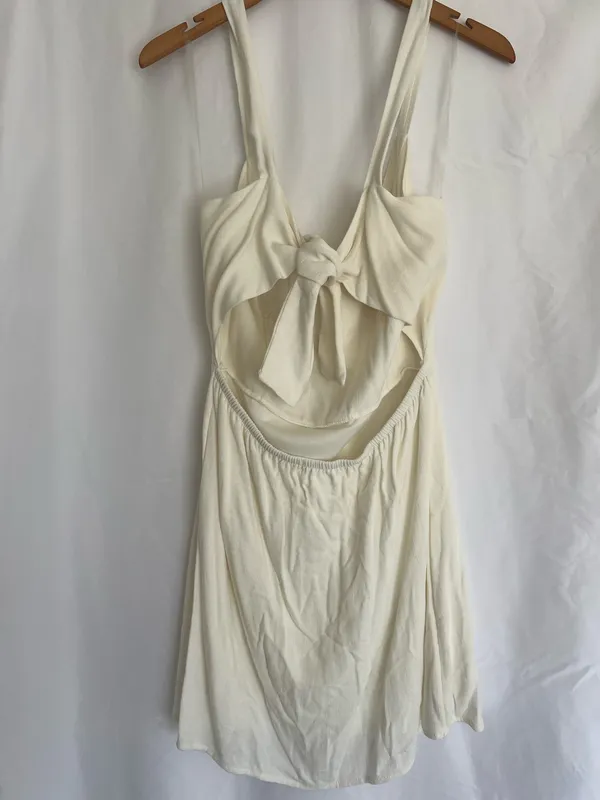 Newbury Kustom White Button-Front Mini Dress - Image 5