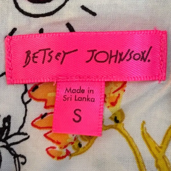 Betsey Johnson Pajama Set Small Floral Star Heart Print Rayon‎ 2pc PJ Size S - Image 5