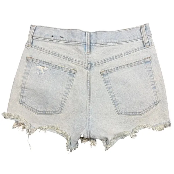 GAP Light Blue Distressed Frayed Hem Cutoff Denim Jean Shorts Womens Size Casual - Image 2