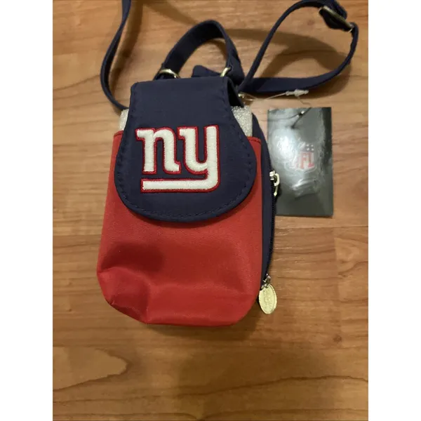 NY Giants NFL Mini Purse Plus Pouch Touch Phone ID Wallet 4" x 4" x 2" - Image 12