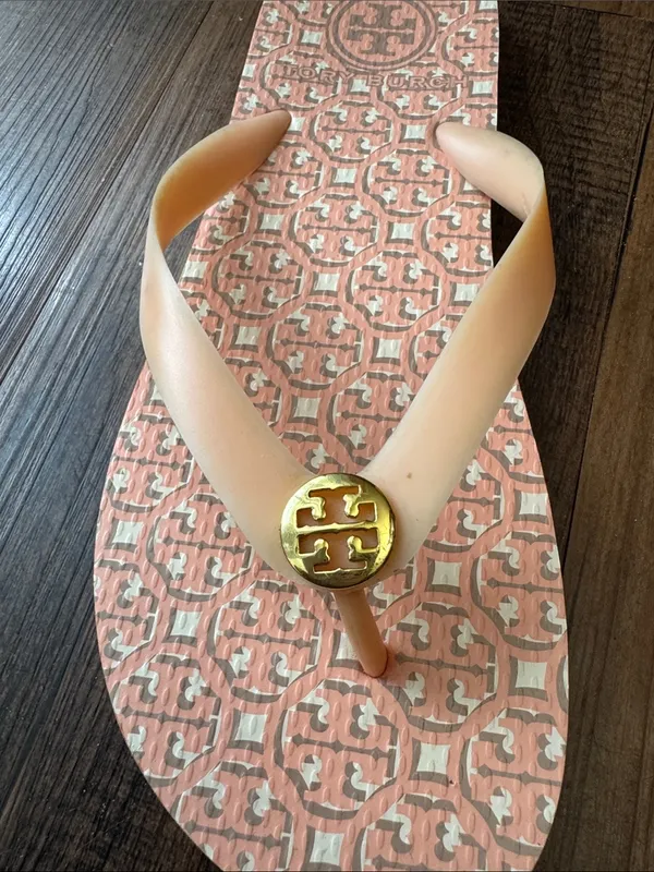 Tory Burch Coral Logo Thong Sandals - Image 9