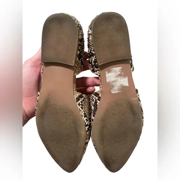 🐍 Steve Madden TALENT Snakeskin Loafers 👠 Studded Slip-On D’Orsay Flats Size 8 ✨ - Image 5