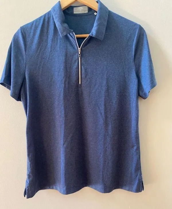 Callaway Size L Large Womens Blue Opti dry Golf Shirt Top EUC - Image 3