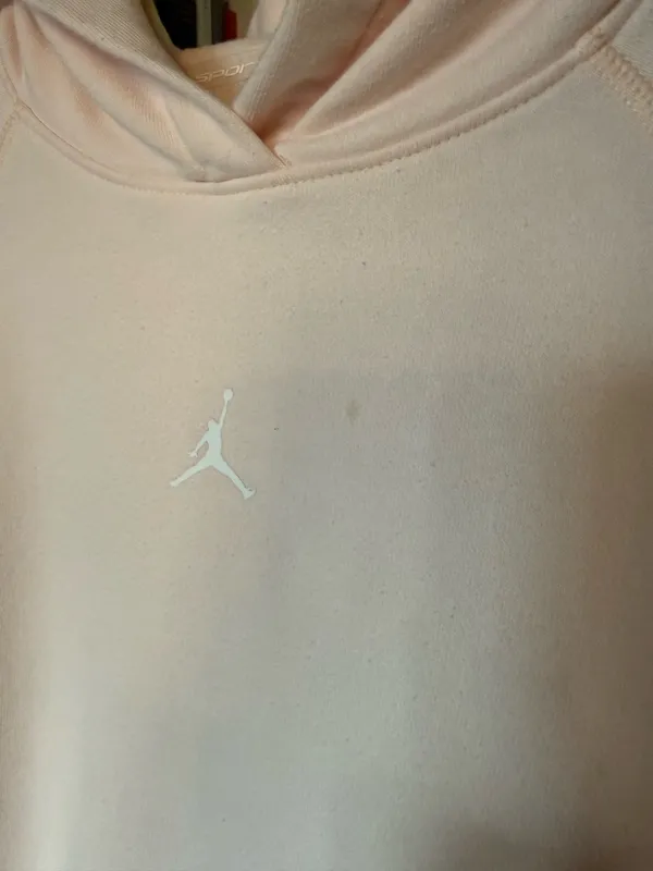 Light pink jordan cropped pullover hoodie - Image 2