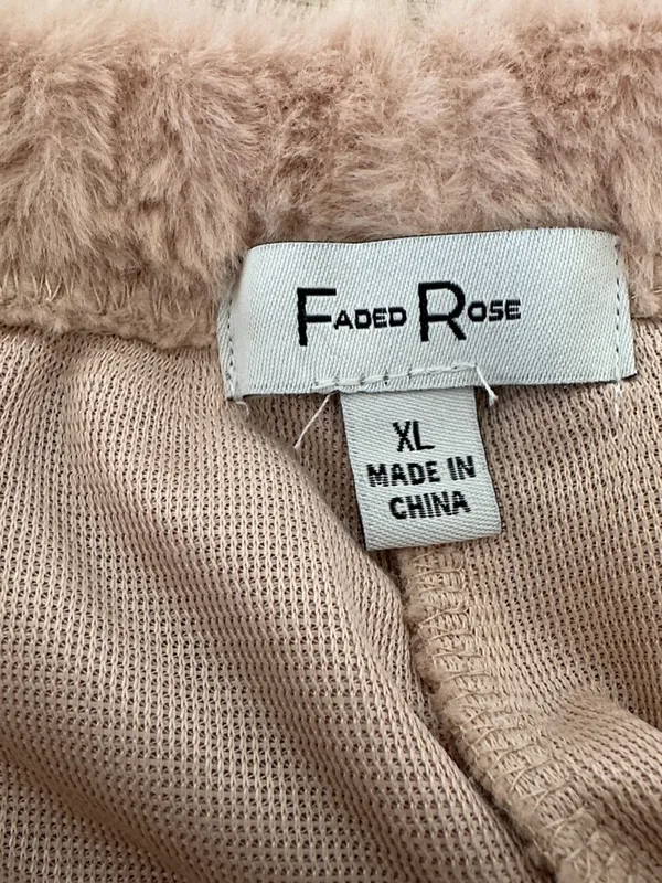 Fuzzy Sweat pants with side pockets Tan Size XL - Image 6