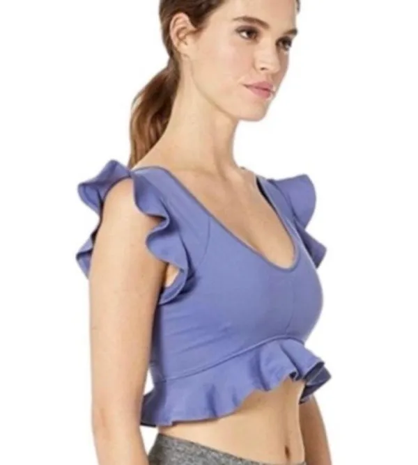 free people movement virgo performance ruffle crop top - Image 3