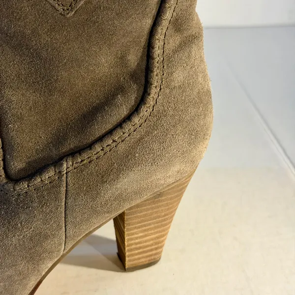 Karl Lagerfeld Provence Gray Suede Cowboy Ankle Boots - Image 6