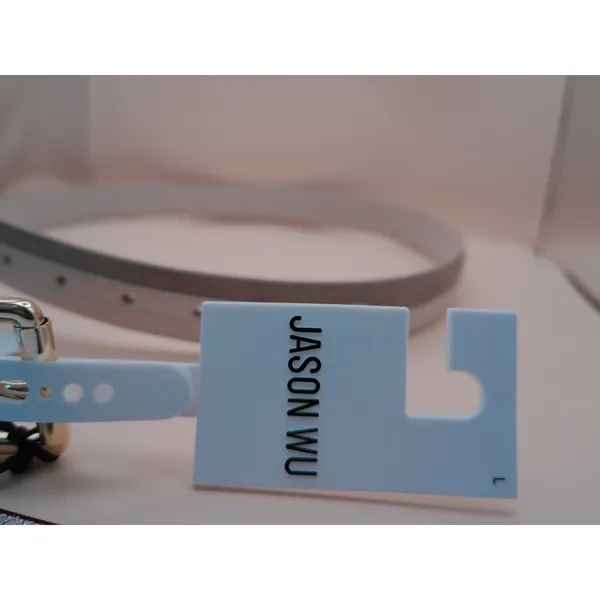 ⁠Jason Wu Leather Skinny Belt Bone‎ Off White Gold Size L JB112602 Old Money - Image 6