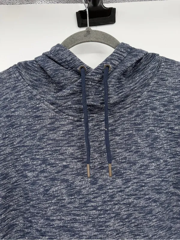 Carhartt Newberry French Terry Hoodie Womens L Navy Relaxed Fit Pullover - Image 4