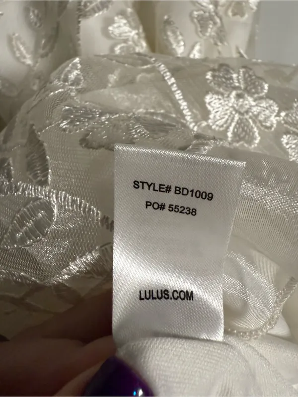 Lulus Lavish Lifestyle White Embroidered Ruffled Mini Dress Size Large - Image 11