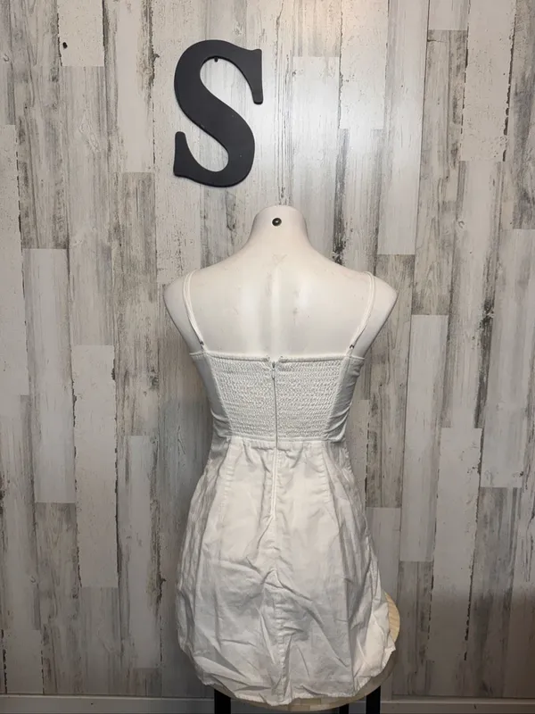 Abercrombie & Fitch White Linen Wrap Skort Dress Romper Womens Size S - Image 4