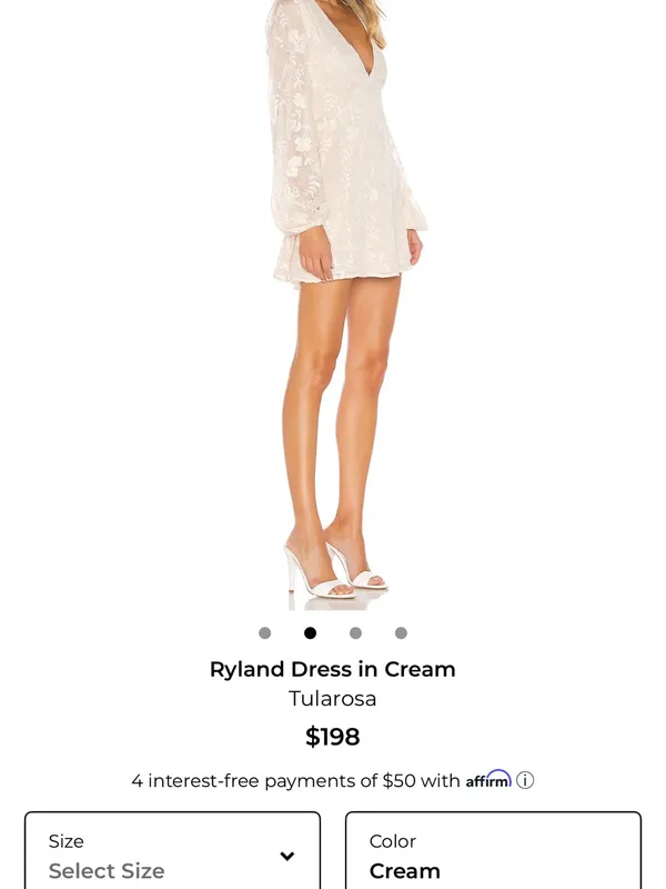 Tularosa Ryland dress in cream NWOT medium - Image 2