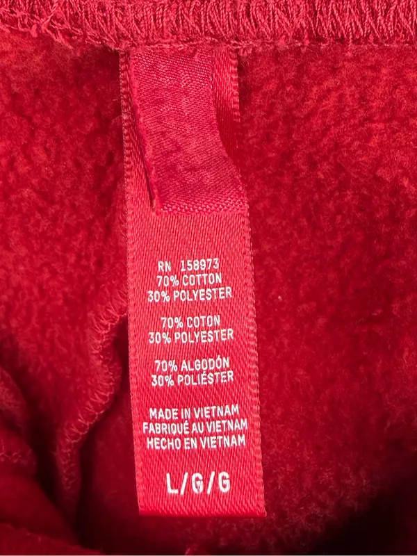 SKIMS Fleece Jogger Sweatpants Women Large Red Cotton Blend Lounge Pants - Image 6