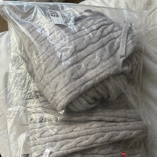 Grey Cable Knit Jumpsuit - Image 4
