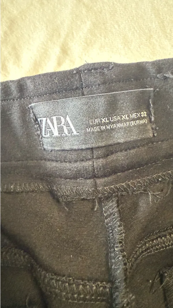 ZARA Black High-Rise Skinny Chino Pants - Size XL - Image 11