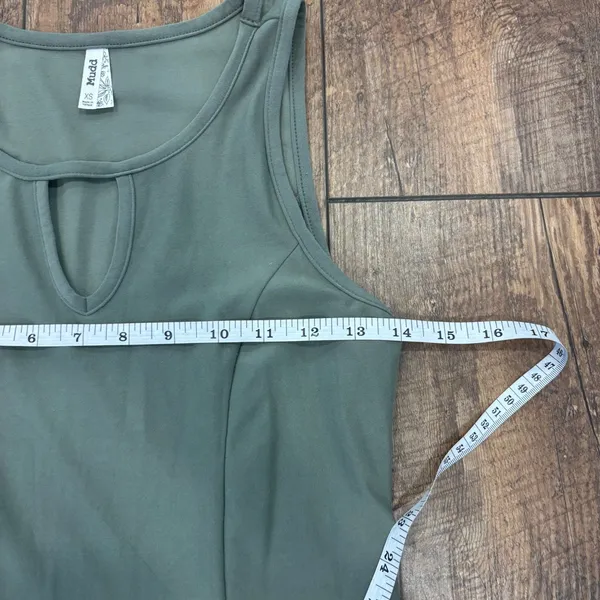 MUDD Army Green Soft Stretchy Flow Sleeveless Comfy Mini Midi Dress Size XS - Image 5